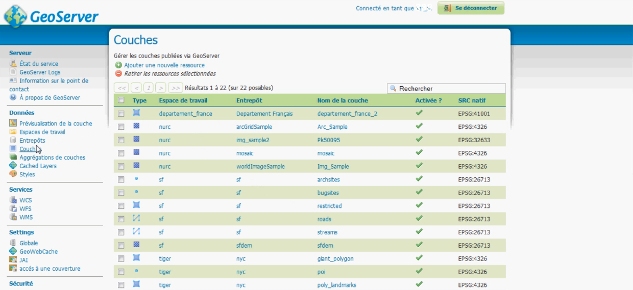 [Geoserver] Tutorial 7 : Importer un fichier shape