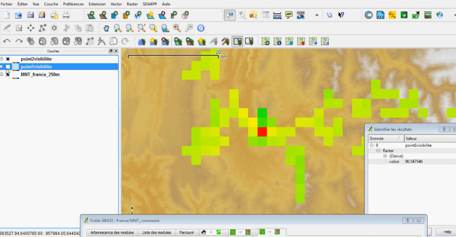 [Quantum gis/ GRASS] Tutorial 34 : Analyse spatiale : Analyse de visibilité