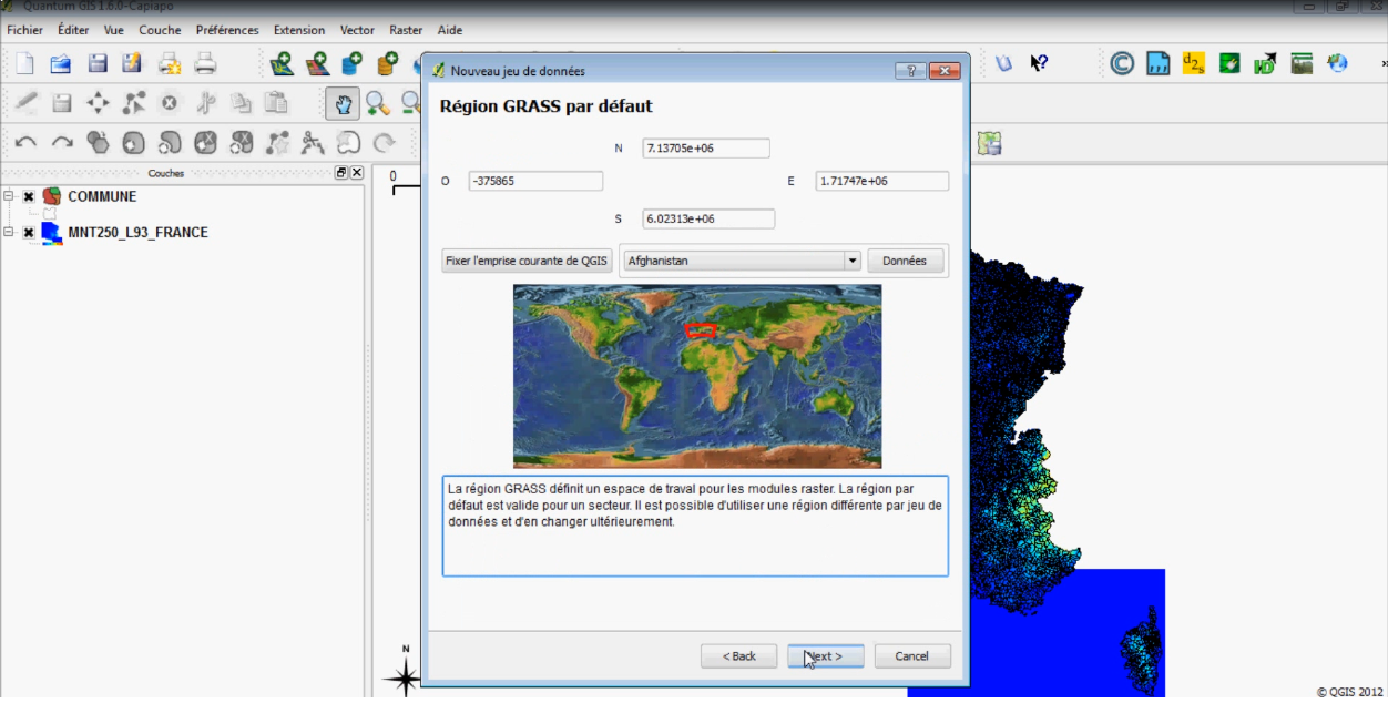 [Quantum gis] Tutorial 9 : Passage de Qgis à GRASS