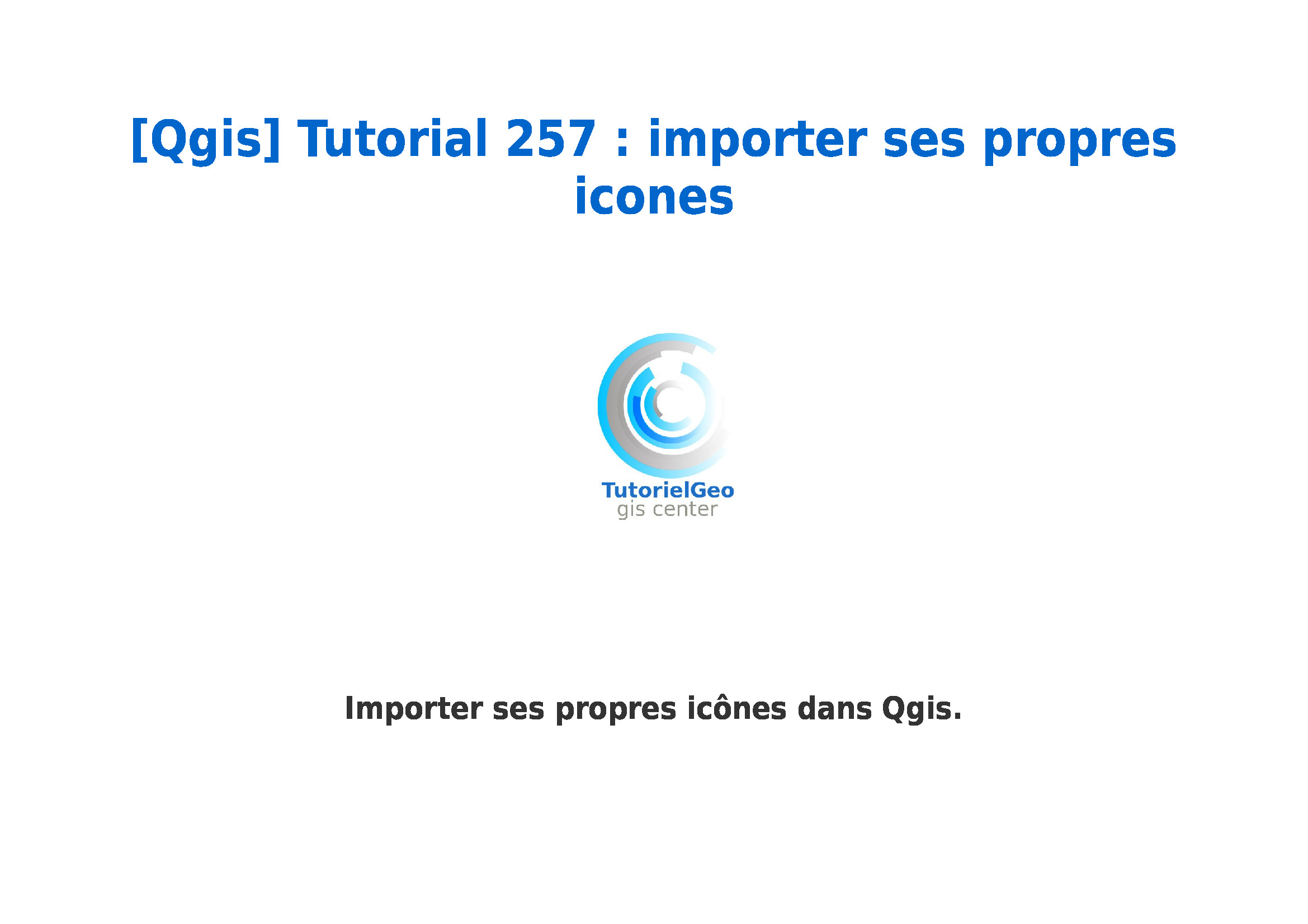 Importer ses propres icônes