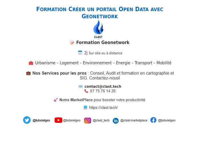 Formation Créer un portail Open Data avec Geonetwork à distance - 2 jours