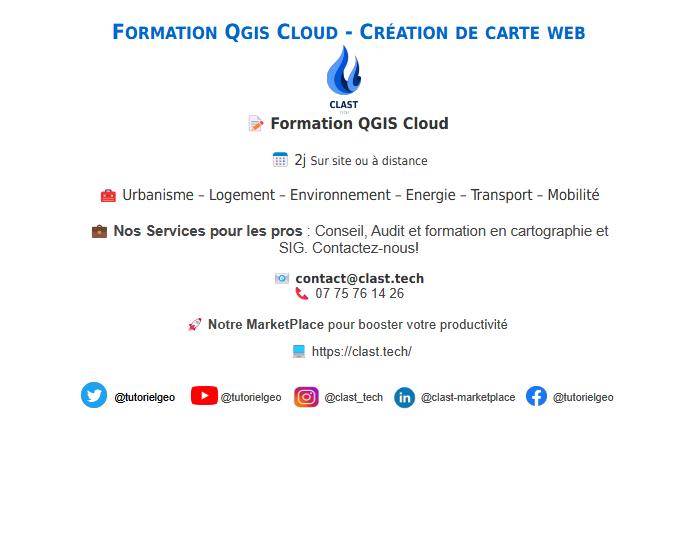 ☁️ Formation QGIS Cloud - Création de carte web à distance - 2 jours